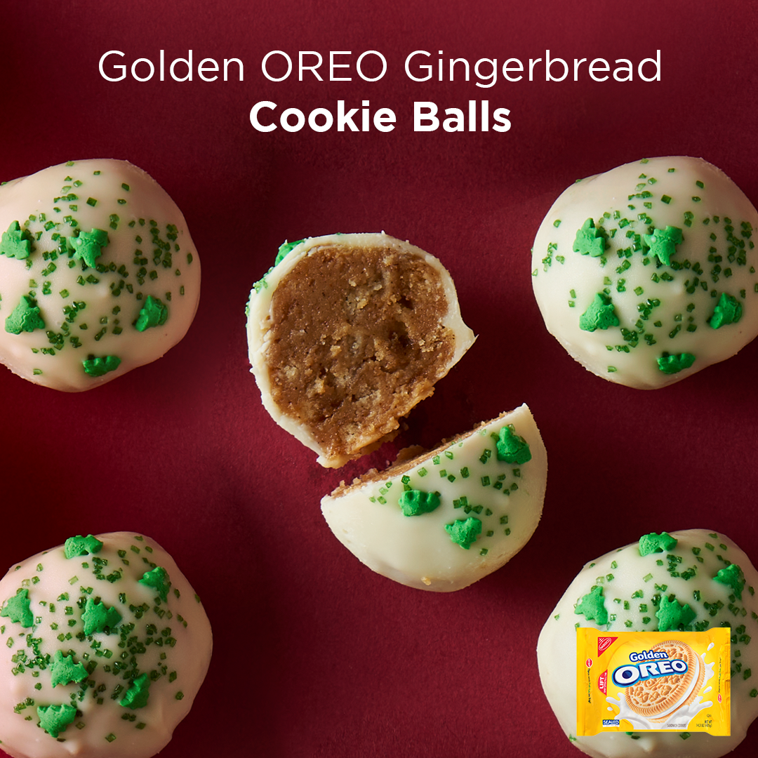 golden oreo gingerbread cookie balls recipe