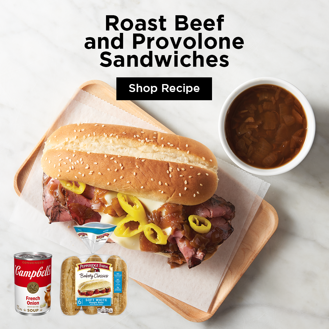 Make roast beef and provolone sandwiches - see recipe