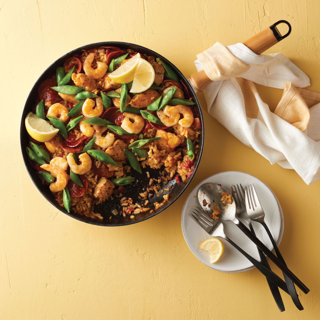 recipe for spanish-inspired-chicken-and-chorizo-paella