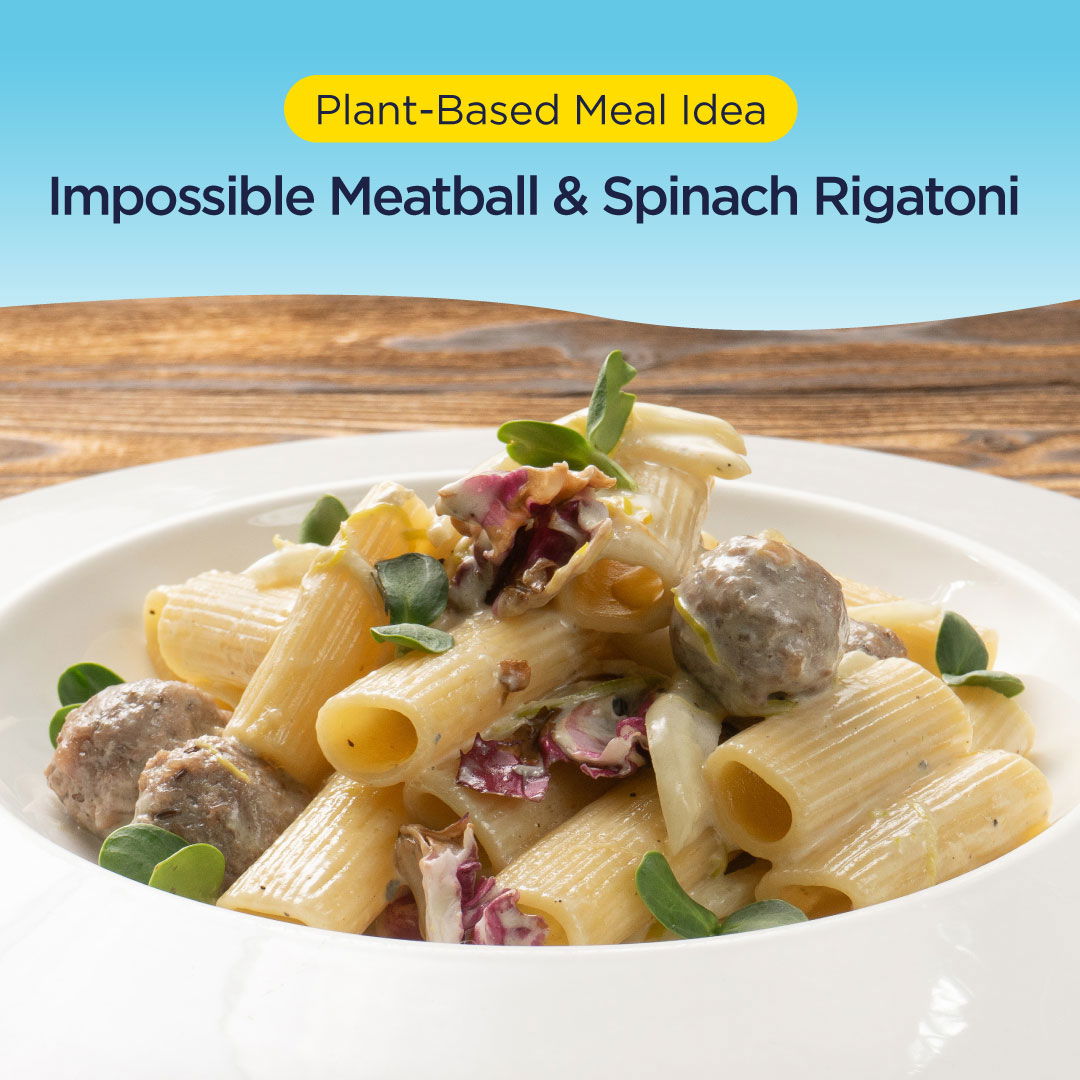 Impossible meatball spinach rigatoni doable dinner