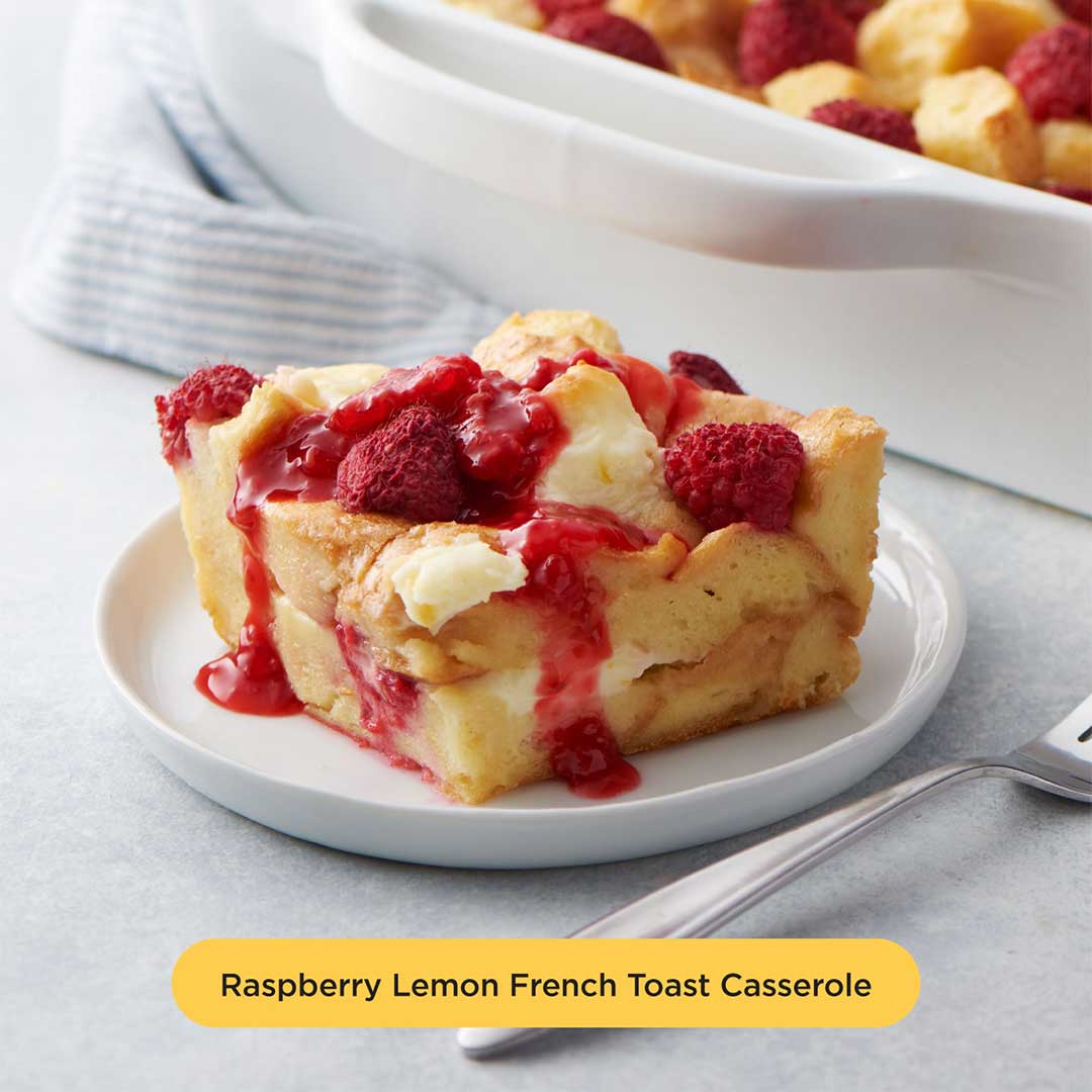 raspberry lemon french toast casserole