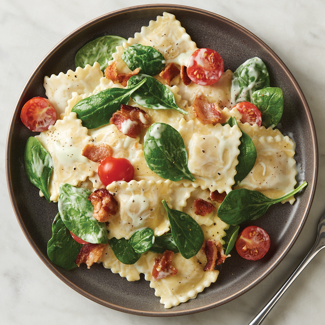 green goddess blt ravioli