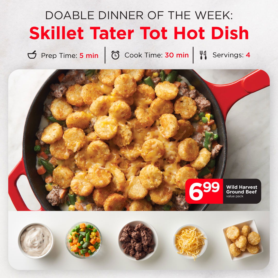 skillet tater tot hot dish