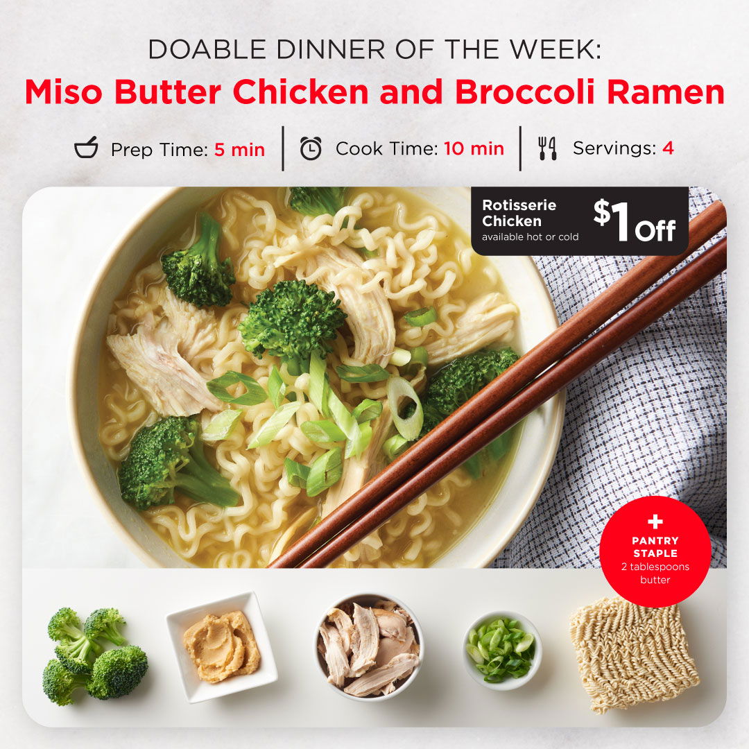 miso butter chicken and broccoli ramen