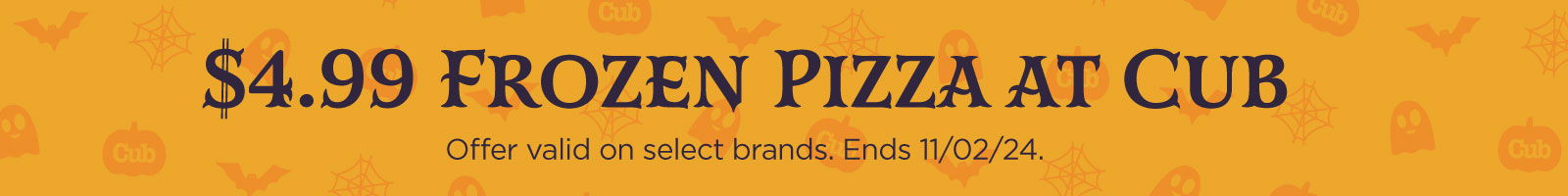 $4.99 halloween pizza sale