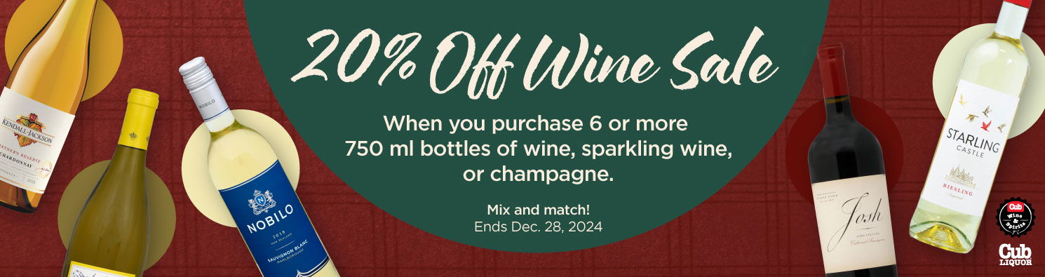 20% off wine sale