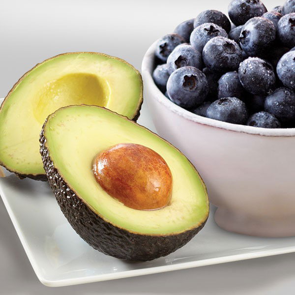 avocados and blueberries