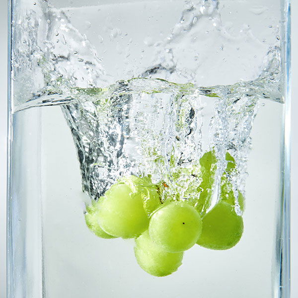 grapes in water