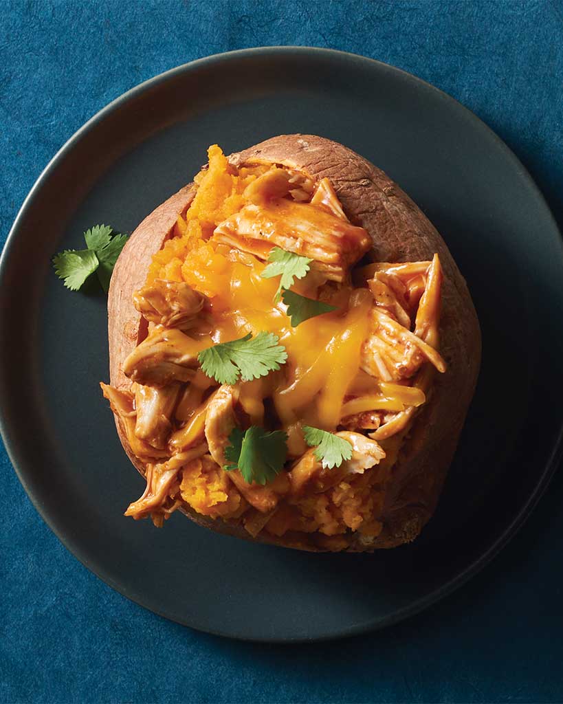 BBQ Chicken Stuffed Sweet Potatoes