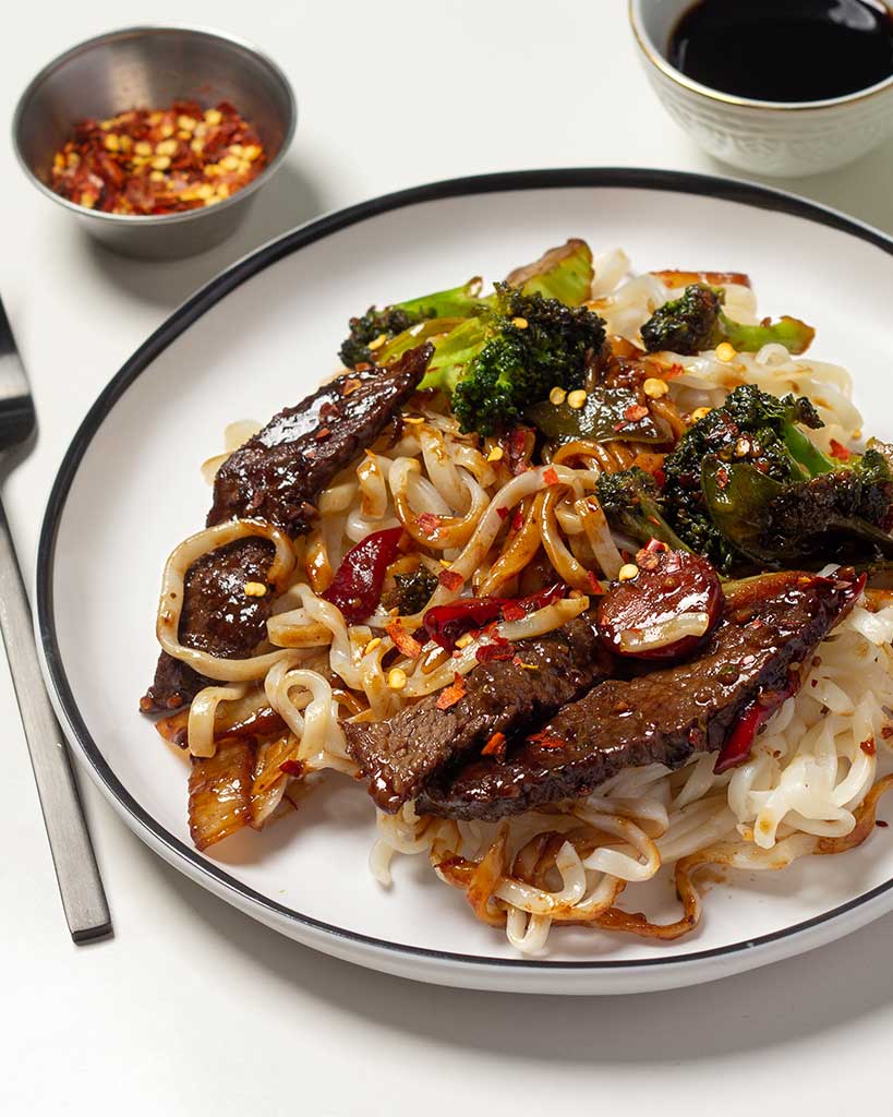 Mongolian Steak, Broccoli & Noodles