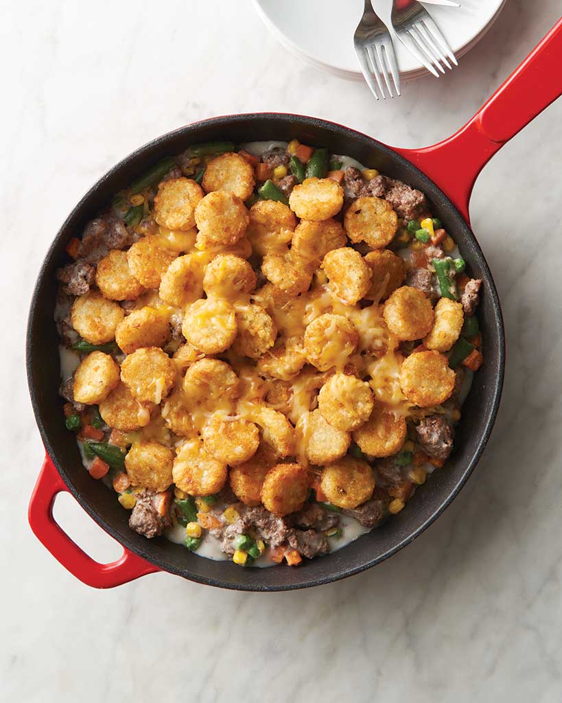 Skillet Tater Tot Hot Dish