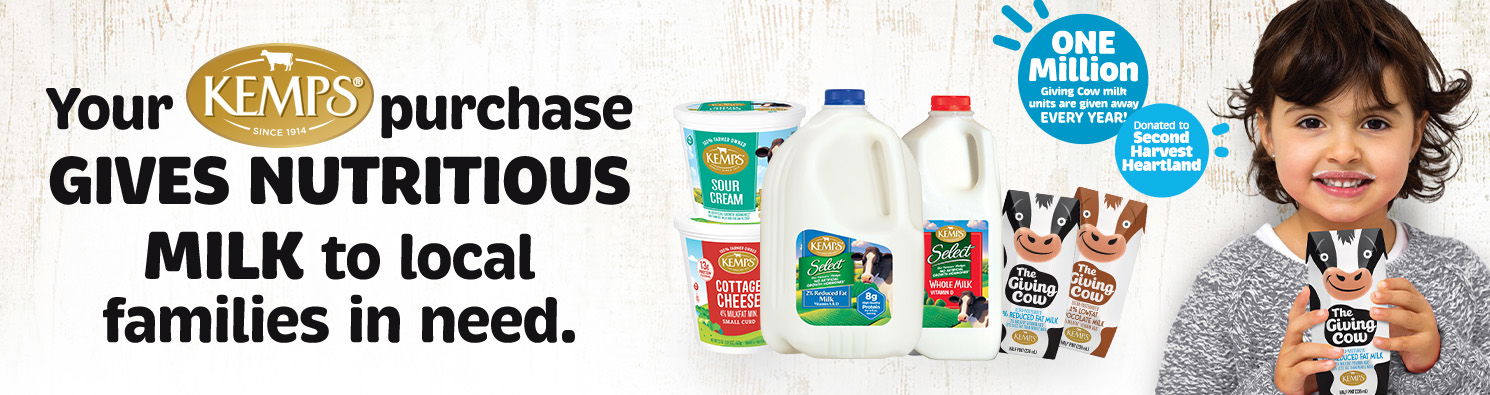 your kemps purchase gives milk to local families in need