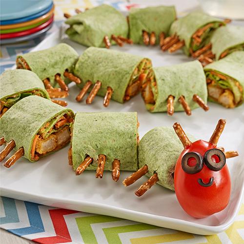 Caterpillar Chicken Tortilla Wraps