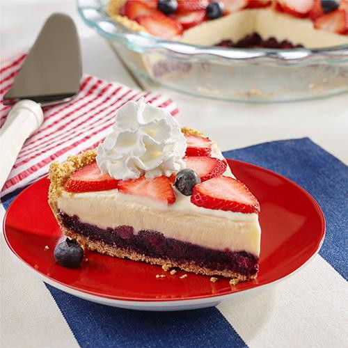 Red, White and Blue Ice Cream Pie