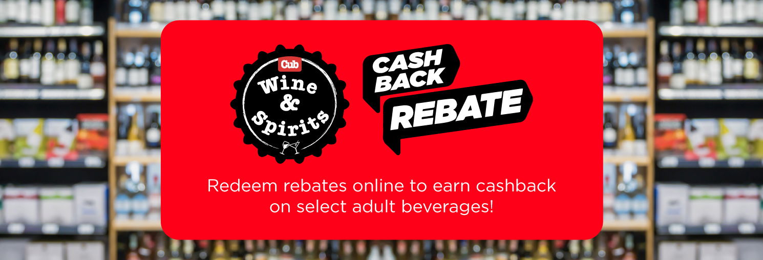 cub wine & spirits cashback