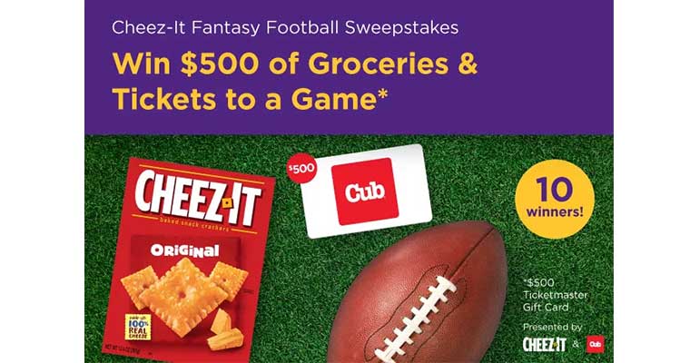 cheez-it fantasy football sweepstakes