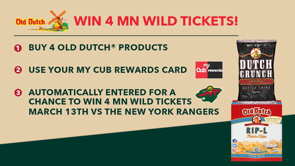 minnesota wild old dutch sweepstakes