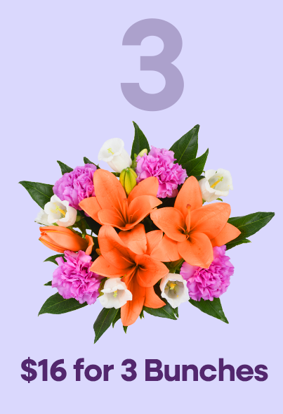 $16 for three bunches