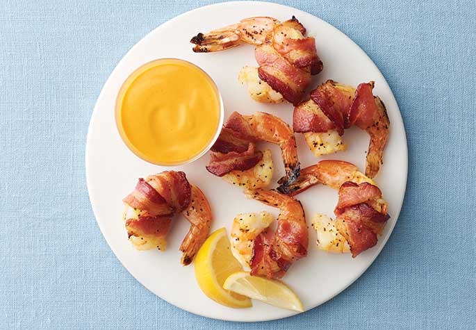 Bacon-Wrapped Lemon Pepper Shrimp 