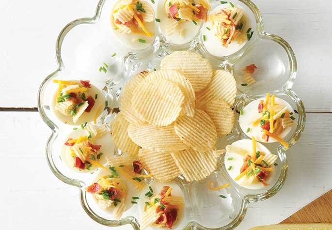 Baked Potato Deviled Eggs