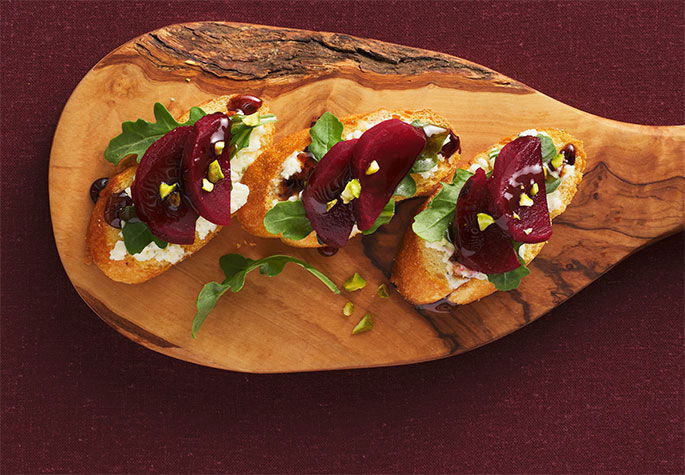 Beet & Blue Cheese Crostini