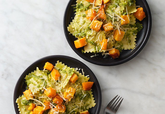 Butternut Squash & Pesto Ravioli