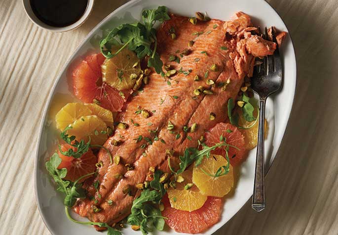 Citrus Herb Salmon with Pistachios