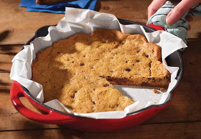 Giant Chocolate Chip Skillet Cookie