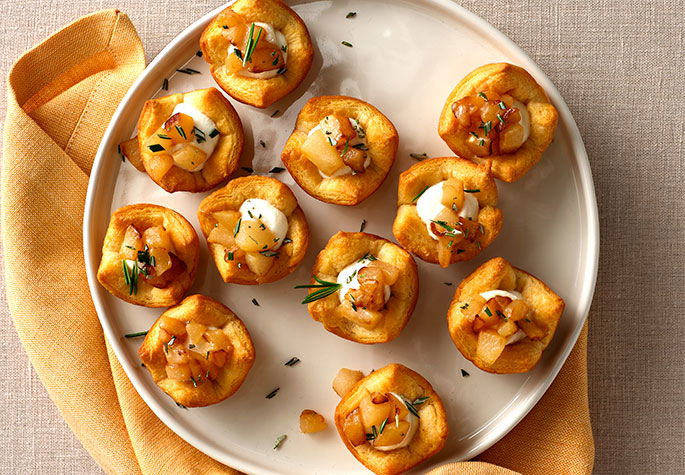 Mini Pear & Ricotta Cups with Rosemary