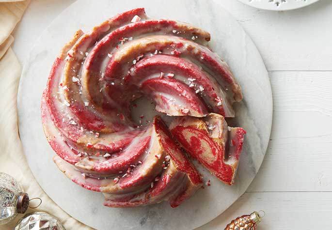 Peppermint Marble Bundt Cake