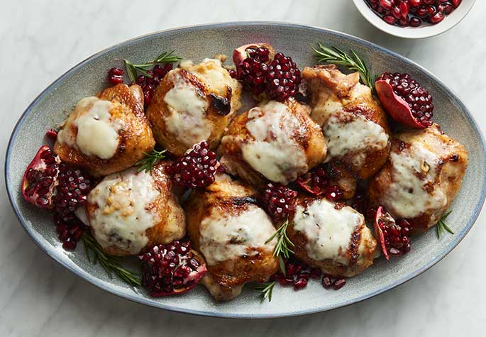 Pomegranate-Glazed Chicken Thighs