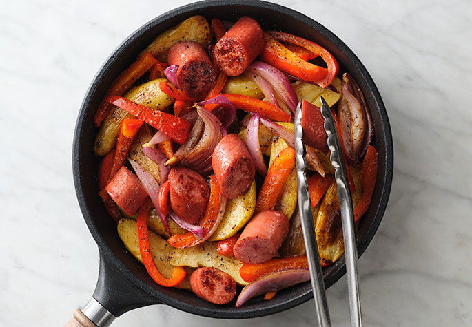 Smoked Sausage, Green Bean & Potato Skillet