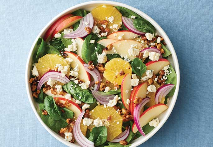 Winter Salad with Maple Mustard Dressing 