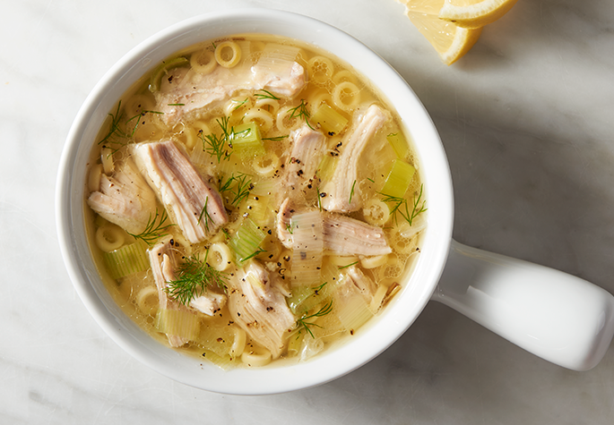 Chicken Dill Soup with Lemon