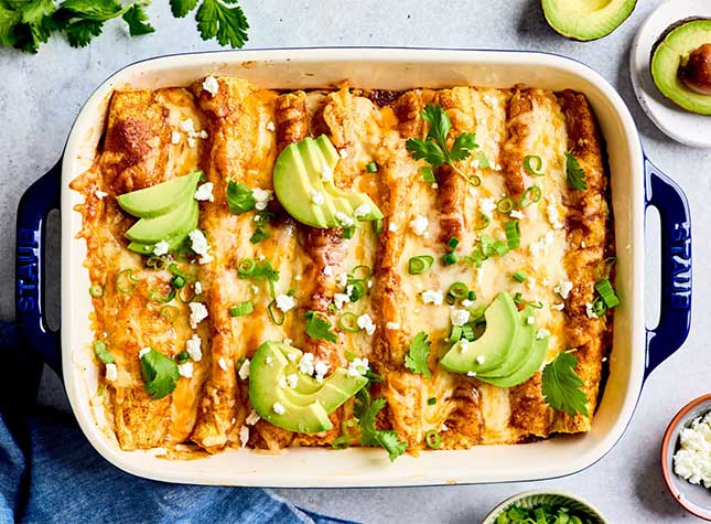 Chicken Enchiladas with Black Beans