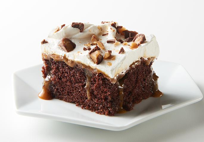 Chocolate Caramel Poke Cake