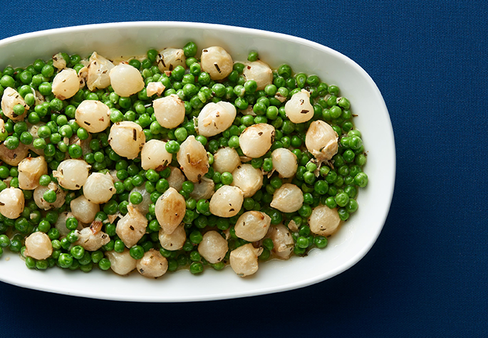 Creamy Caramelized Peas & Onions