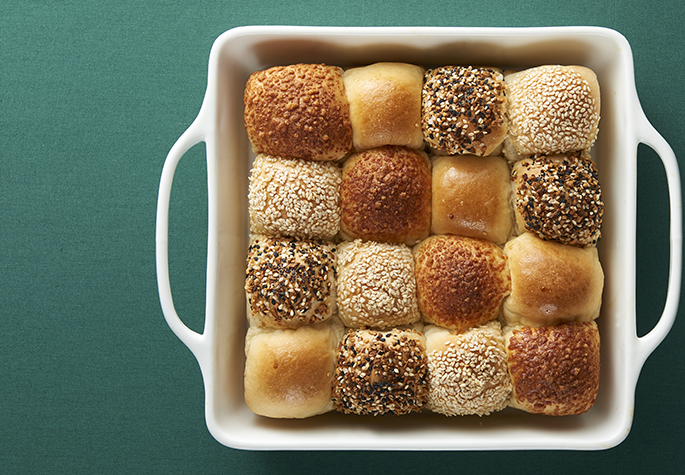 Easy Checkerboard Dinner Rolls