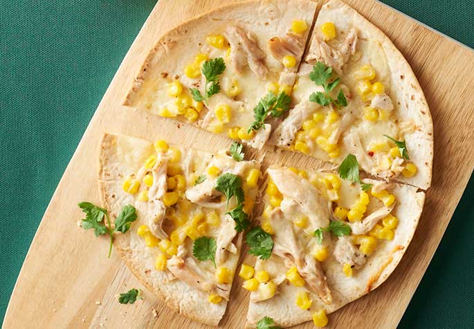 Elote Tortilla Pizza