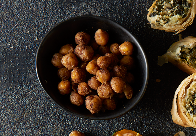 Garam Masala Spiced Crispy Chickpeas