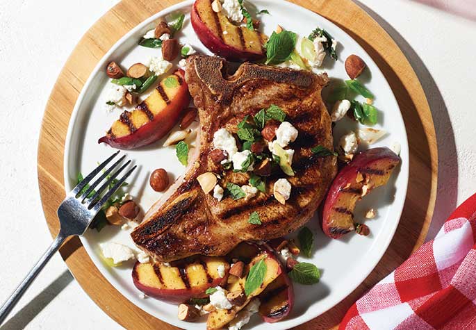 Grilled Honey-Glazed Pork Chops