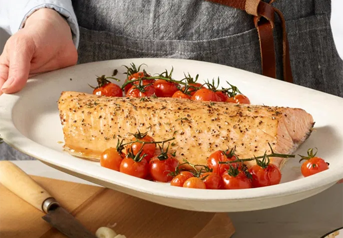 herb slow roasted salmon