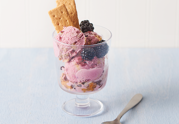 Lemon Blackberry Ice Cream