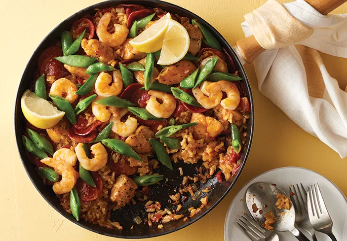 Spanish-Inspired Chicken and Chorizo Paella