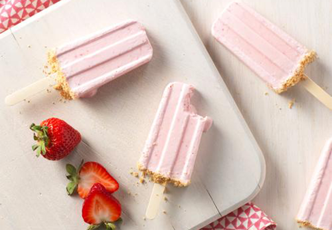 Strawberry Cheesecake Ice Pops